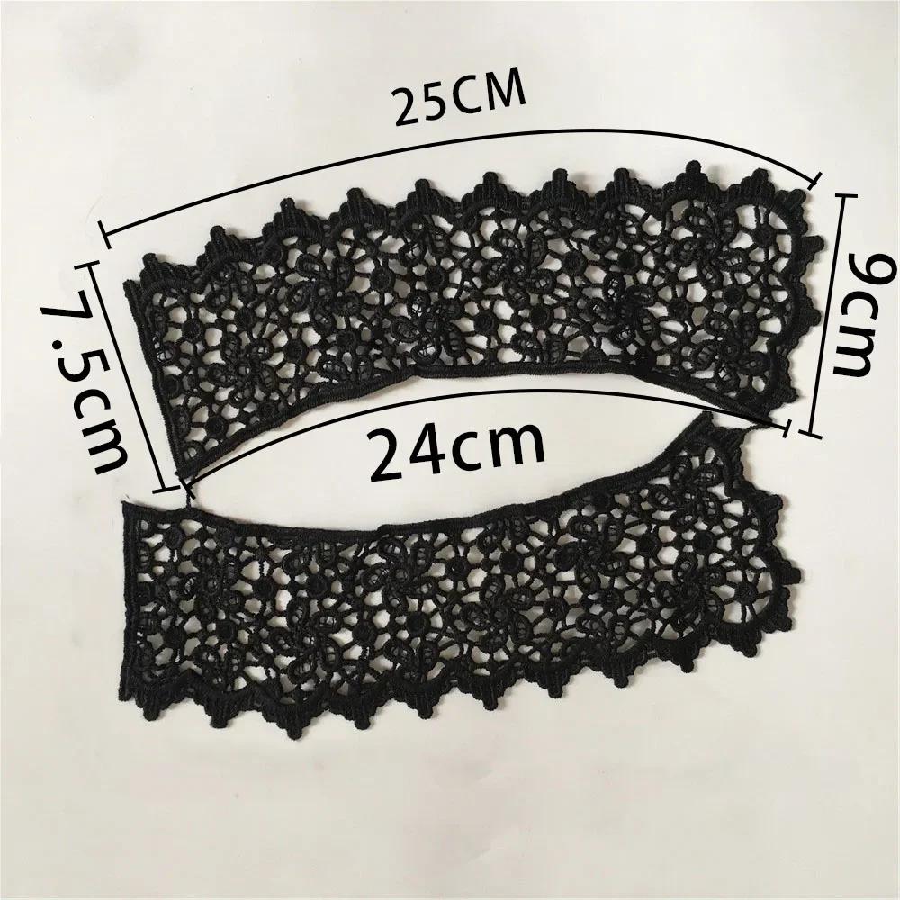 sales of 1-10 pieces Black and white embroidery hollowed out Shredded milk decoration DIY sewing lace accessories