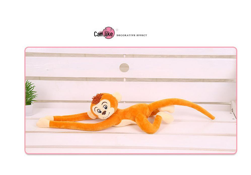 Hanging Howler Monkey Plush Dolls - Long-Armed Banana Monkey Toys for Weddings & Creative Play