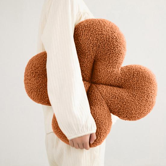 Throw Pillow Soft-touching Comfortable PP Cotton Stuffed Four Leaf Clover Shape Seat Cushion Home Decor