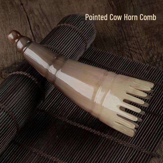 Genuine Natural Yak Horn Female Scalp Massage Comb