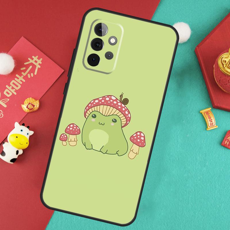 Cute Cartoon Frog Case For Samsung Galaxy A17 A55 A35 A15 A32 A52 A13 A33 A53 A14 A34 A54 A06 A16 A26 A36 A56