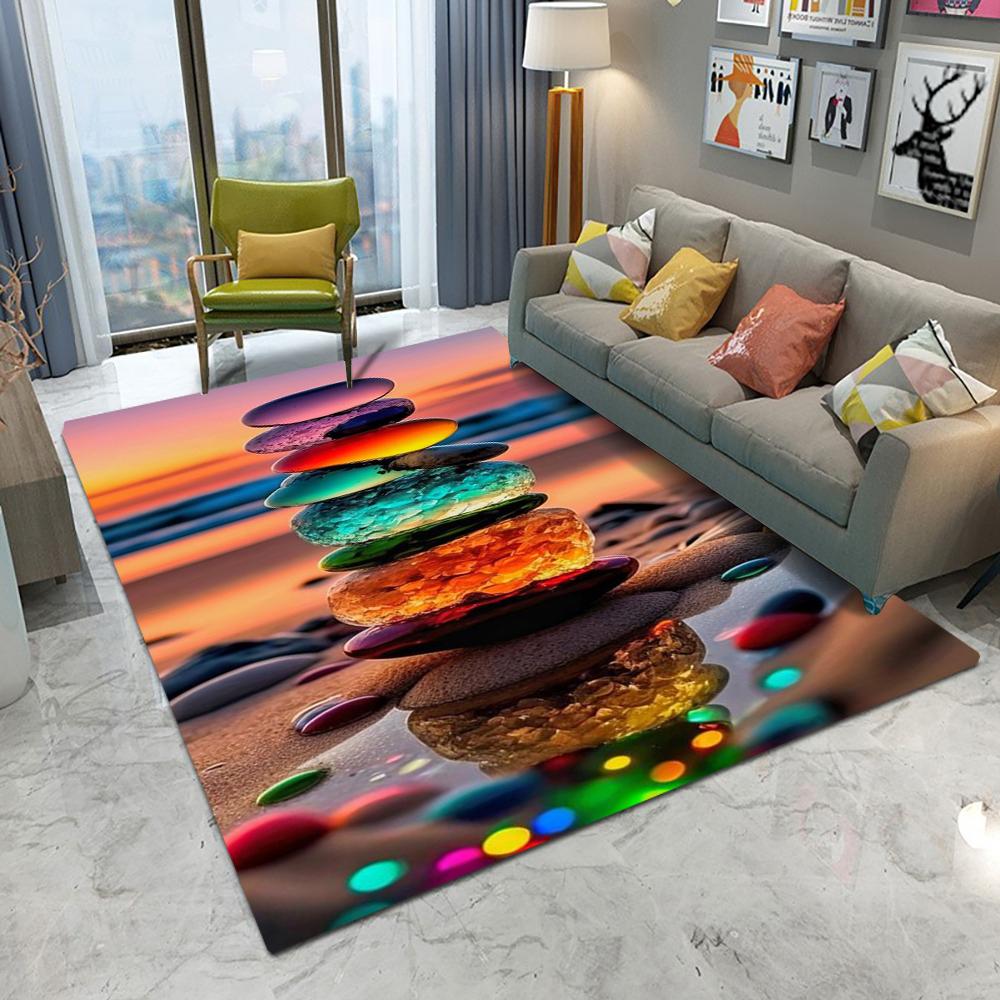 Sea Star Beach Waves Shell Colored Stone Sand Carpet Living Room Bedroom Home Decoration Children's Playground Non Slip Foot Mat