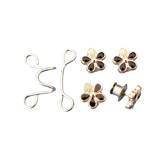 

1 Pair Pants Waist Tighteners Flower Shape Waist Tightener Pins No Sew Removable Waist Clips for Pants Jeans Skirts