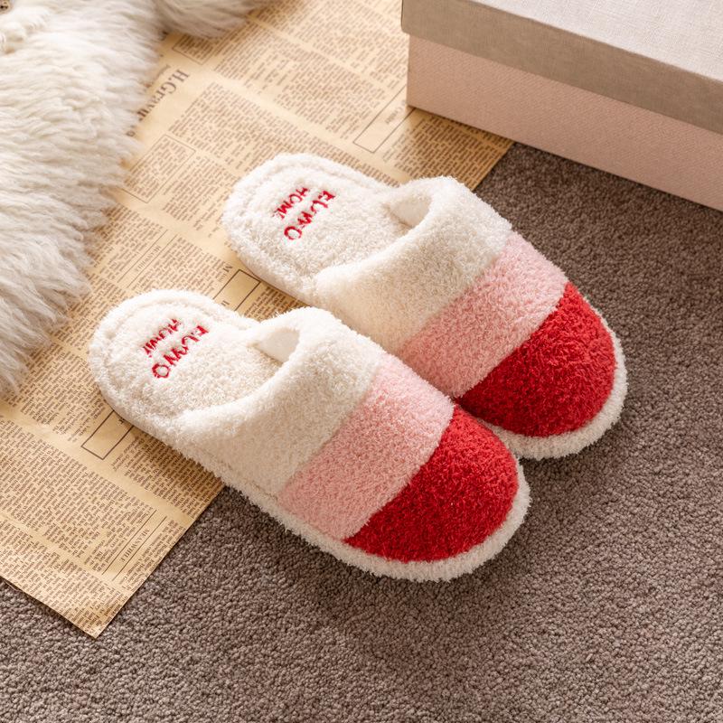 Popular Plush Cotton Slippers: Non-Slip, Warm Winter Footwear for Women, Men, and Couples – Perfect for Indoor or Outdoor Use.