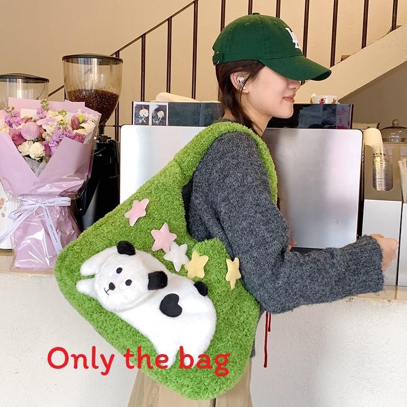 

Выдра Милый Панда Кошачья Лапа Декоративная Плюшевая Кукла Сумка Через Плечо Для Ежедневного Использования зелёный