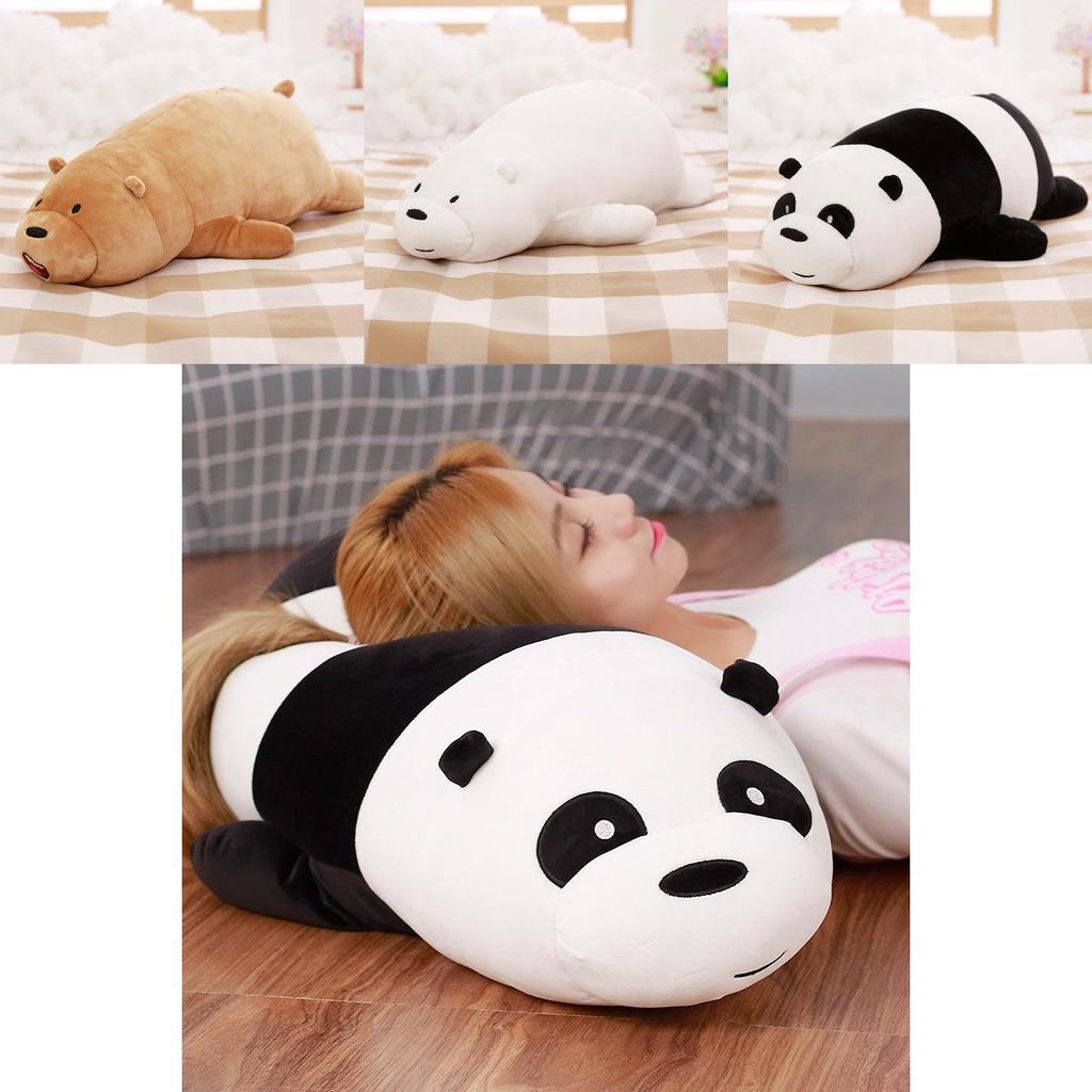 We Bare Bears Pillow Cartoon Bear Grizzly Bear Panda Soft Stuffed Plush Toy Doll Perfect Gift Option