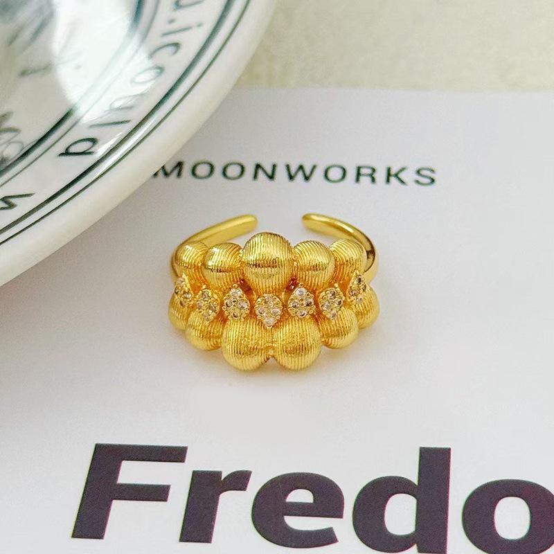 Italian Medieval Vintage Brushed Open Ring Niche High-End Exquisite Retro Personalized Ring