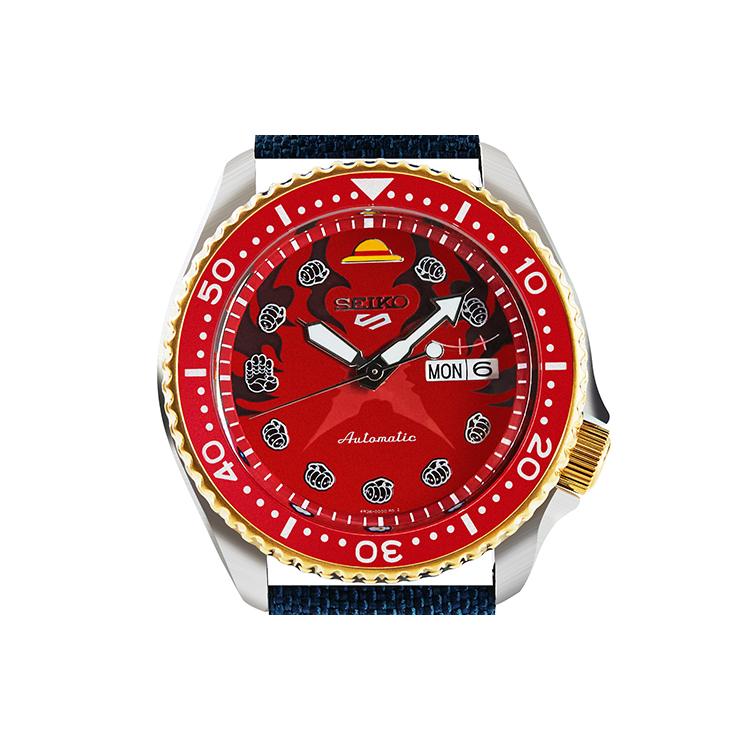 Seiko Mechanical Movement Leather Strap Watch Men's Watches Red Watch Dial SRPF62K1