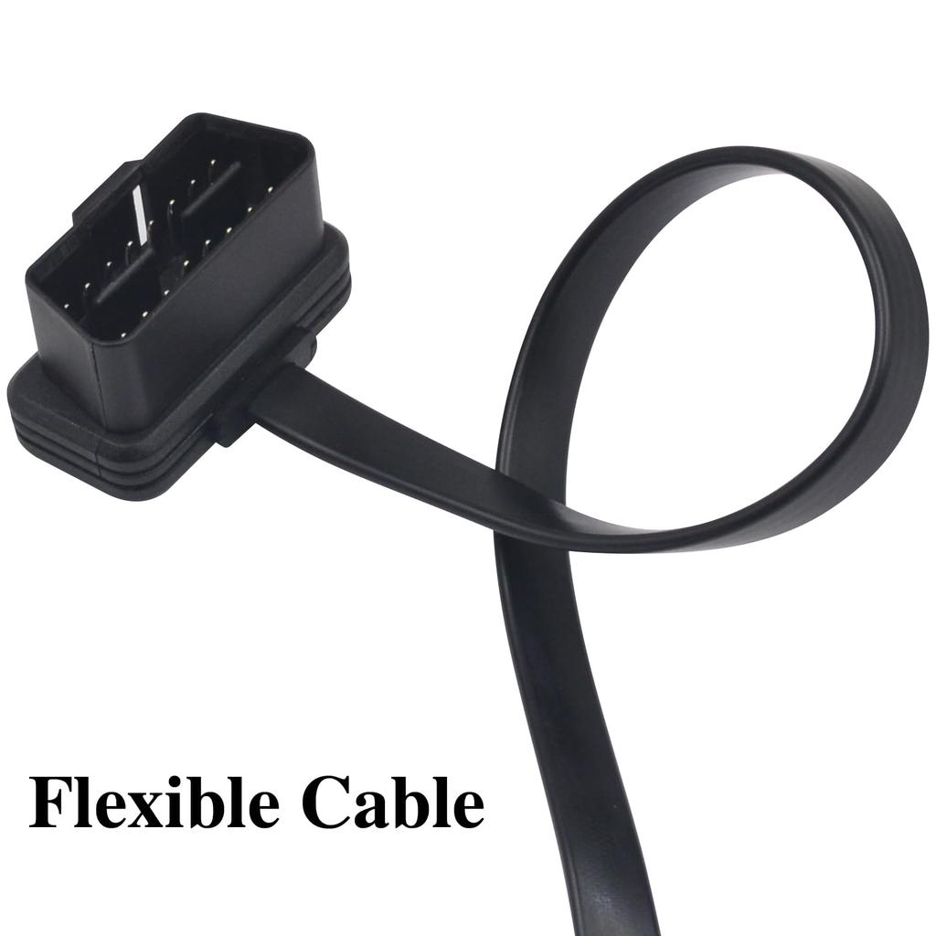 Duttek Auto OBD2 Auto Verlängerungskabel OBD2 16 Pin Stecker Buchse Verlängerungskabel, 16Pin