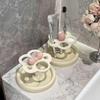 Cute Flower Toothbrush Holder Decorative Toothpaste Storage Rack Makeup Brush Storage Rack  Bedroom