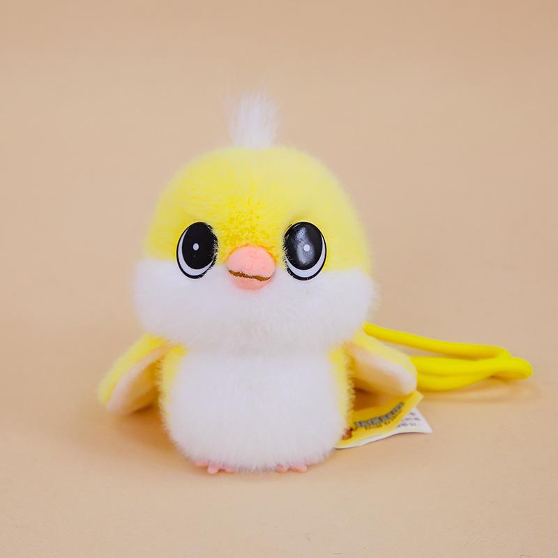 Simulation Meise Plüschtier Anhänger Schlüsselanhänger Puppe Aktivitätsgeschenk Vogelpuppe Rucksackanhänger