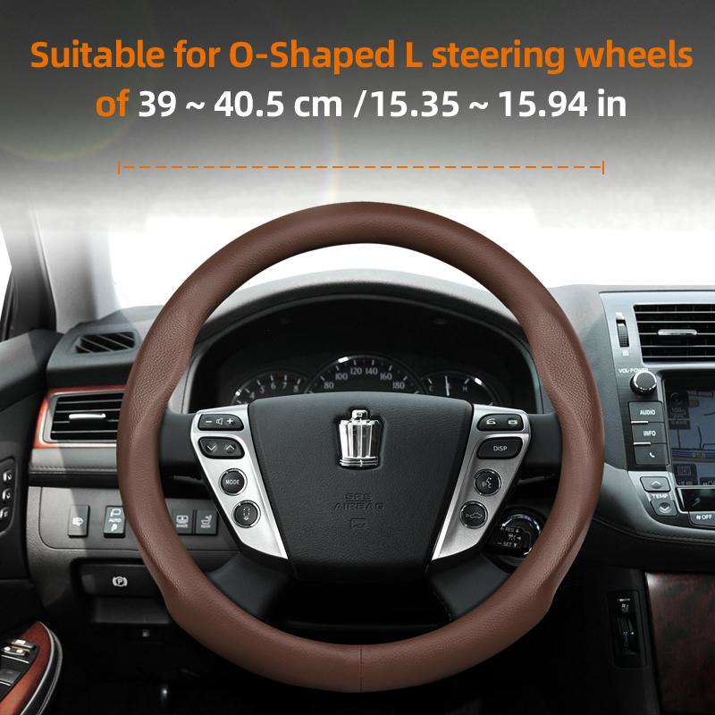 Suitable for Toyota Crown Ultra-Thin Breathable Leather Steering Wheel Cover Suitable for Royal Saloon Athlete Majesta Hybrid Crossover Sport