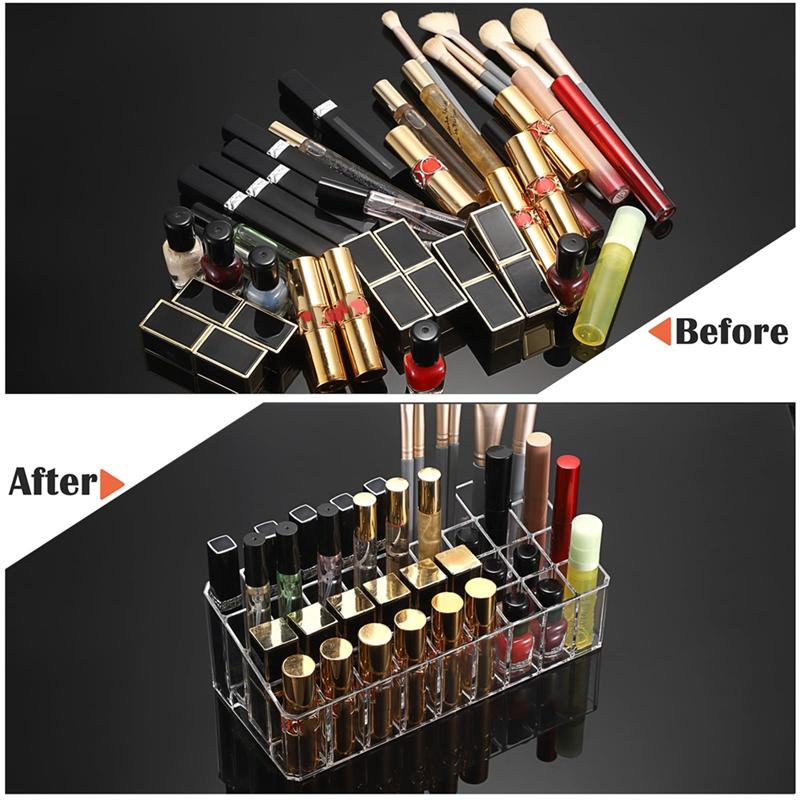 M-Modern-Cosmetic Display Box Lipstick Storage Box Multi-Space Transparent Lipstick Storage Box
