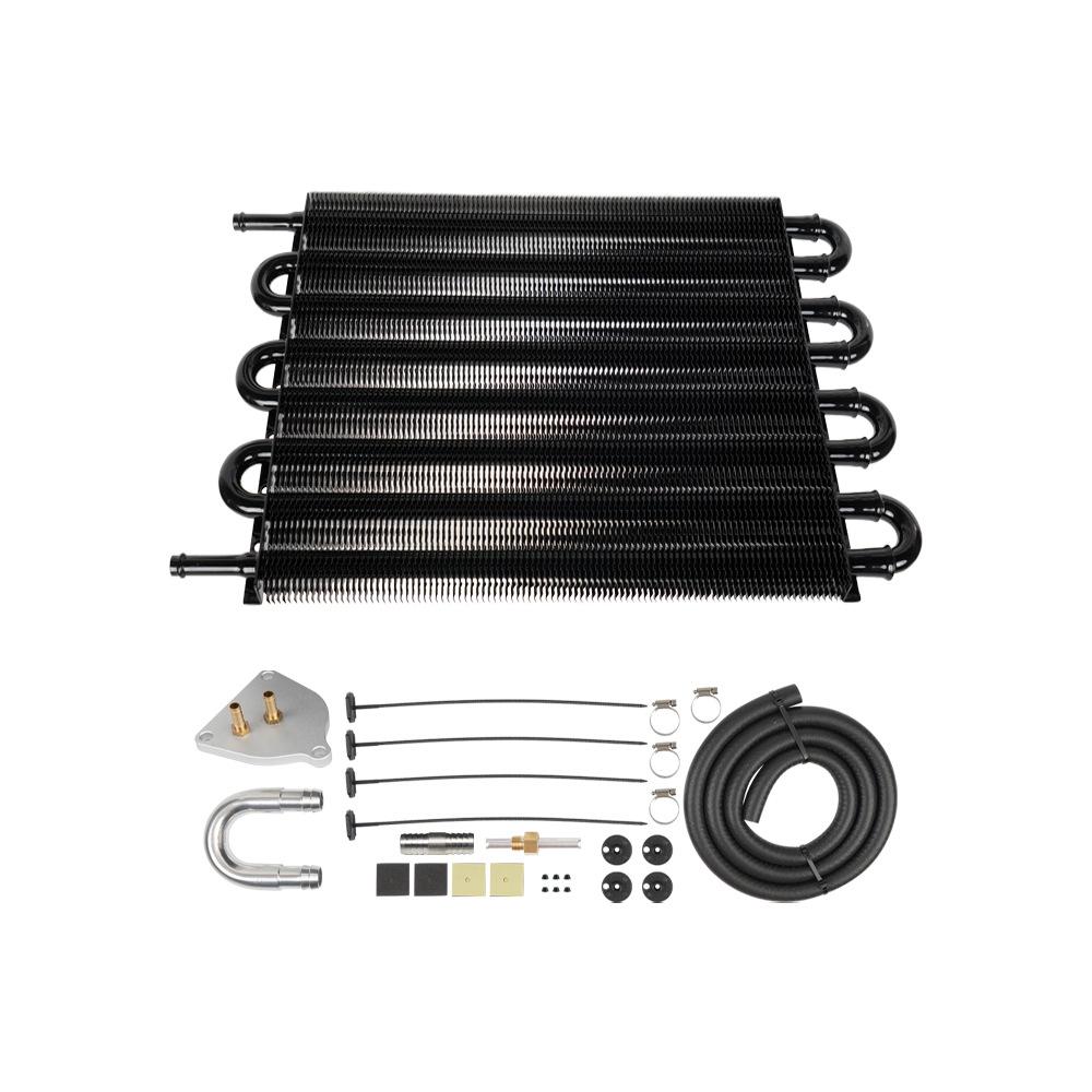 Universal Automotive air conditioning 8-row tube condenser oil cooler + transmission connector + U-tube