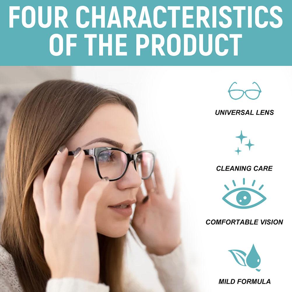 Glasses Lens Cleaner Eyeglass Scratch Removal Spray Lens Fingerprints Dust Oil Cleaner Household Anti Fog Glass Repair Liquid