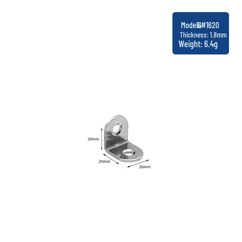

Угловой кронштейн из нержавеющей стали 90° L-образной формы для поддержки полок и соединения деревянных досок