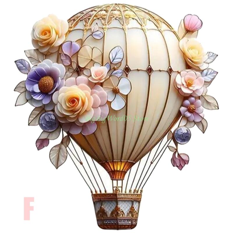 24TE Vibrant Acrylic Hot Air Balloon Decoration Hanging Kids Room Garden Party Supply