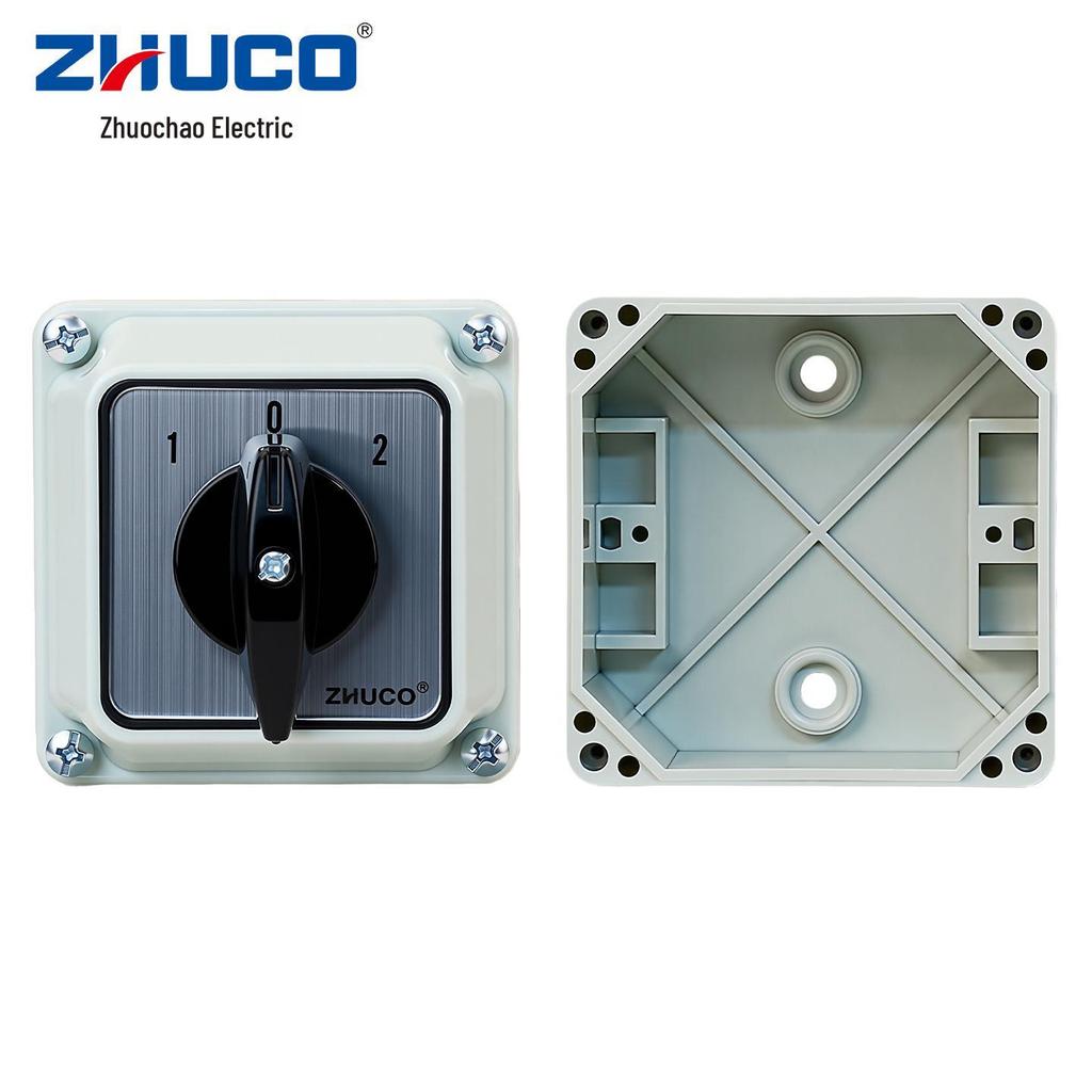 Zhuochao SZW26-20/D101.1BF Three-Speed Changeover Switch with Protective Box
