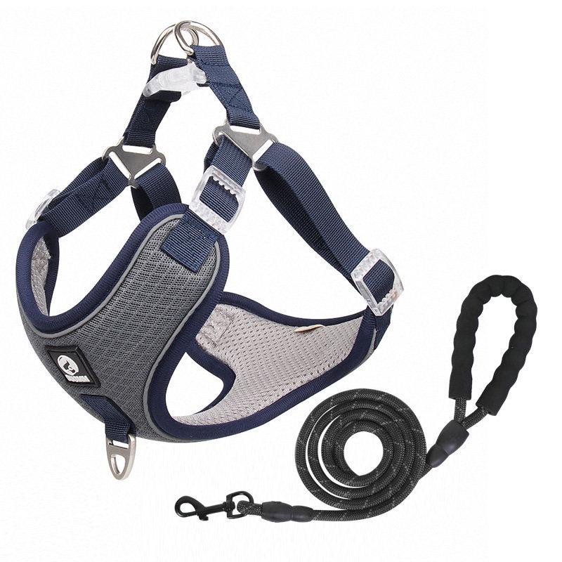 Adjustable Reflective Shiba Inu & Corgi Harness: Anti-Pull Leash Vest for Medium to Large Dogs