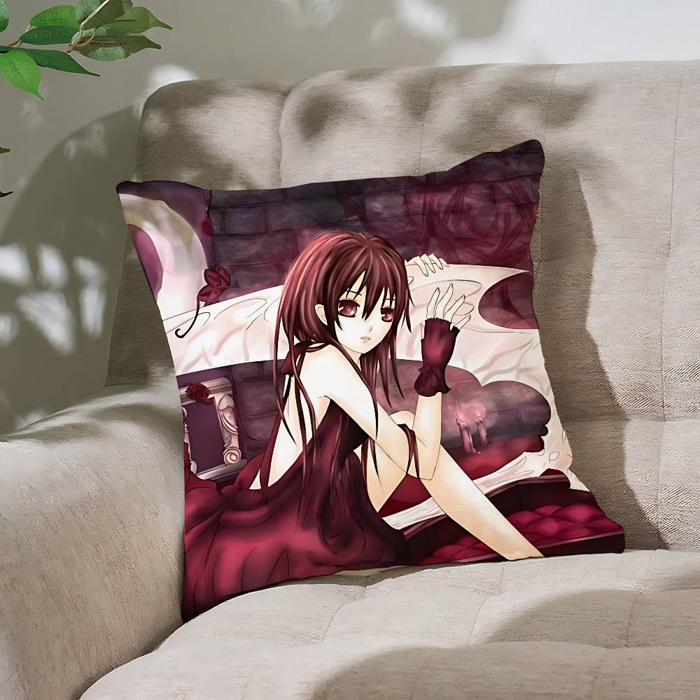 Vampire Knight Anime Kissenbezug Überwurf-Kissenbezug Nordischer Vintage-Stil Kissenbezüge Zuhause Wohnzimmer Sofa Couch Sitz