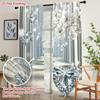 2 Stück Diamant-Herz-Blumenmuster Vorhänge geeignet für Schlafzimmer Wohnzimmer Küchen Dekoration Heimdekoration Fensterdekoration