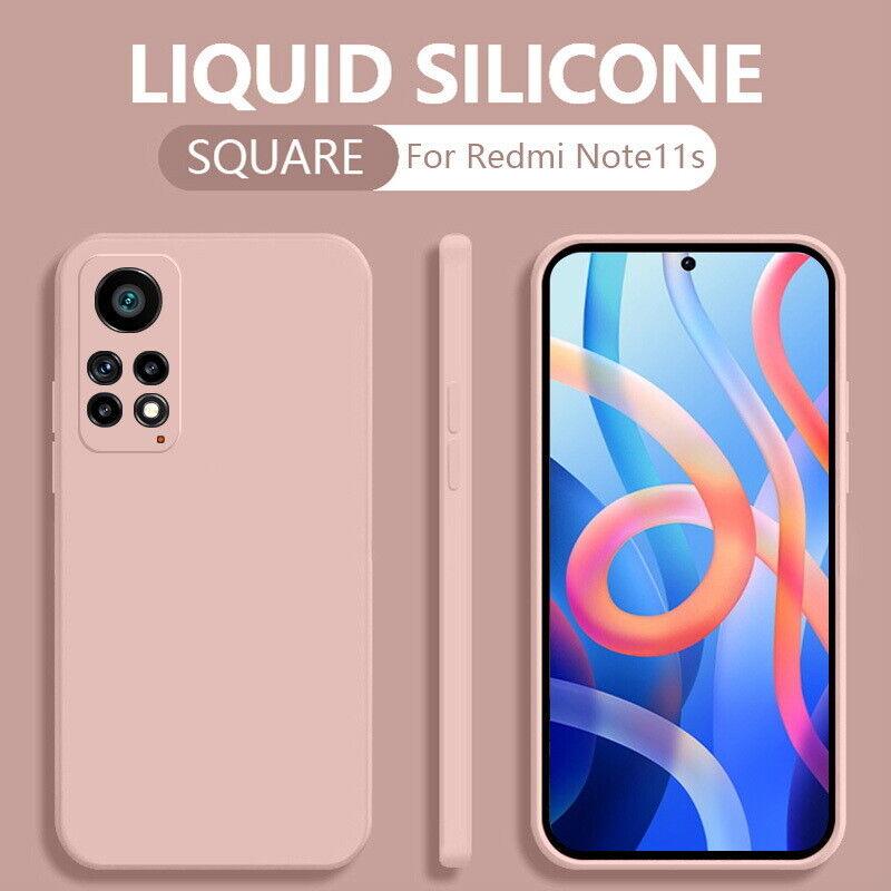 Quadratische Flüssigsilikonhülle für Xiaomi Redmi Note 13 12 11 10 Pro 11S Mi 11 Lite 10T 11T 12T 13T Pro Stoßfeste Dünne Rückabdeckung