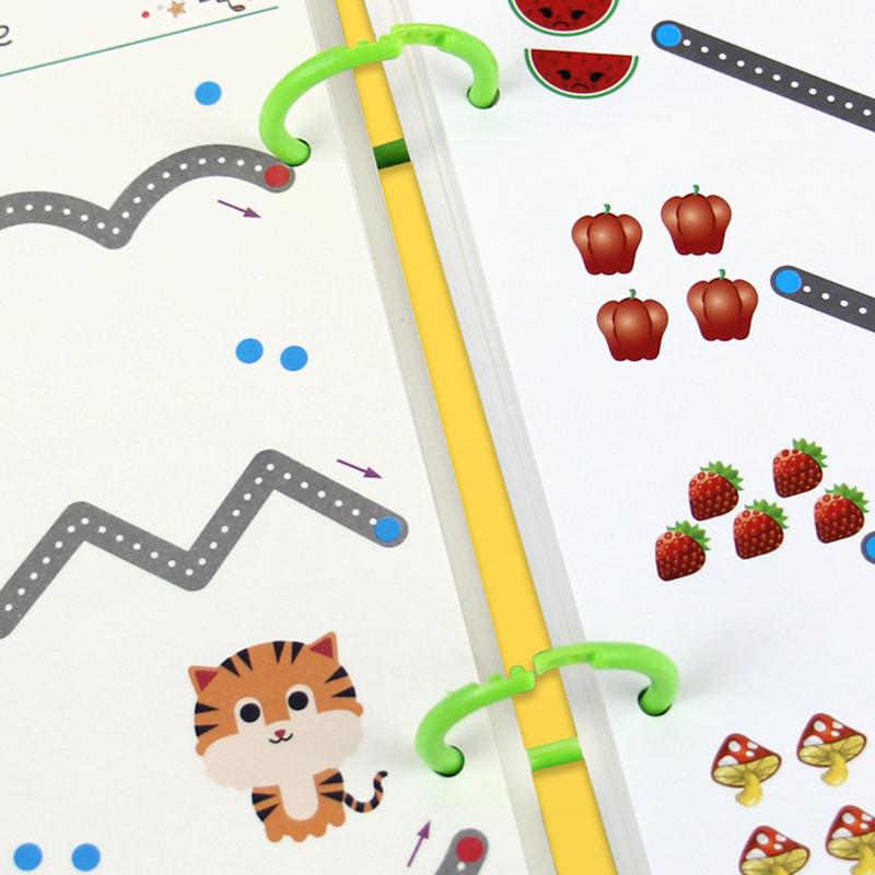 Zabawki Montessori do matematyki Tablet do rysowania z pisakiem Trening kontroli dłoni Gra w dopasowywanie matematyczne Książka Zabawki edukacyjne do nauki Dla dzieci