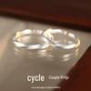 925 Sterling Silver Circular Open Ring Set for Men and Women - High-End Plain Band for Index Finger