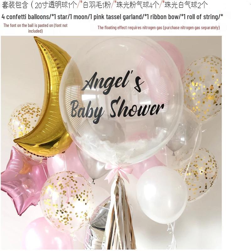 Creative Transparent Bobo Ball Holiday Balloon Set for Kids' First Birthday Party