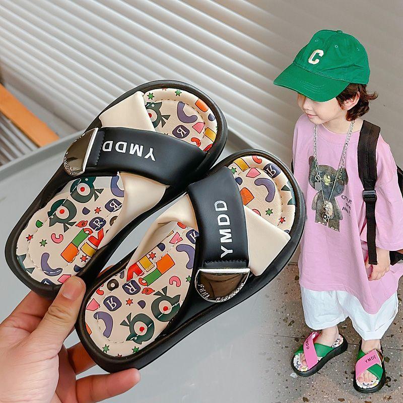 Fashion Child Slippers Simple Girls' Shoes Retro Girls' Slipper Soft Soled Beach Shoes Anti Slip Outdoor Slippers