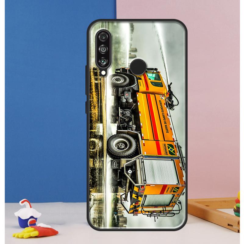 Fire Truck Case For Huawei Nova 12s 7i 8i 11i 12i 9 10 SE Y73 Y90 Y70 Y72 Y61 Y91 P30 P40 Lite P60 Pro