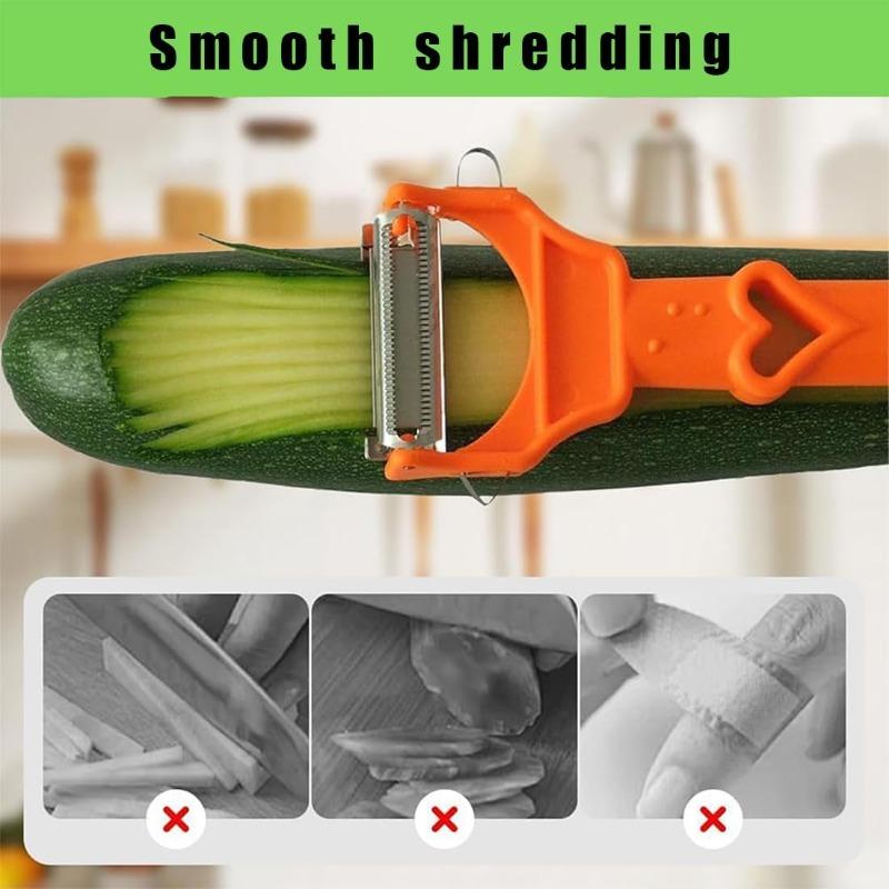 Multi Functional Single Knife Peeler with Grating Single Knife Noodle Cutter Lemon Press Potato Screw Various  Fruits