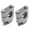 ZETA RACING Handlebar Rise Kit, 19mm Up, Titanium Color, for Standard Diameter (22.2mm) Handlebars, Position Adjustment, Upright Riding Posture, Long