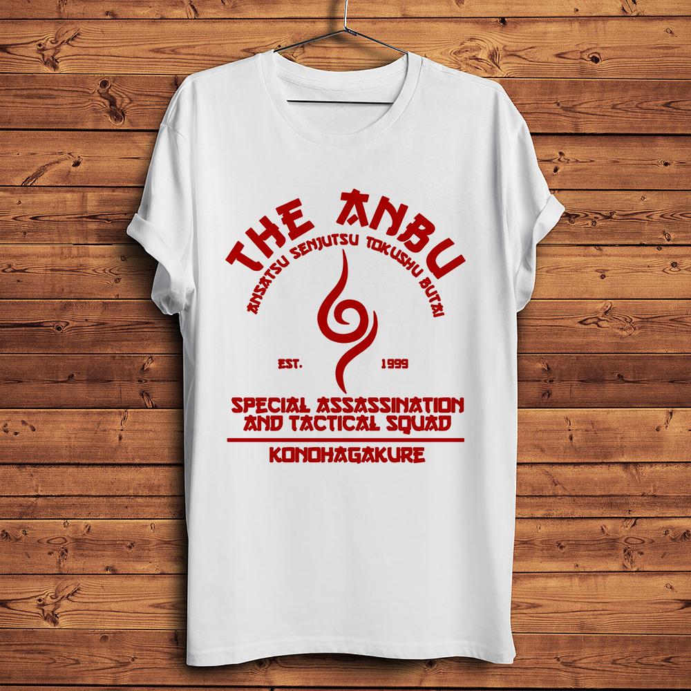 

the anbu anbu letter print t shirt Unisex New White Short Sleeve Casual Tshirt Unisex funny Streetwear Tee breathable print S