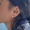 Retro Zirconia Inlaid Ear Buckle Women's Light Luxury High-end Trendy Gift Elegant Lady's Classic Accessories Casual Daily Jewelry
