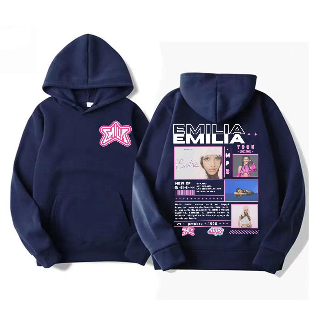 Sängerin Emilia Mernes MP3 Tour Grafik-Hoodies Herren Damen Kleidung Mode Ästhetische Sweatshirts Hip Hop Lässig Gemütlicher Fleece-Hoodie