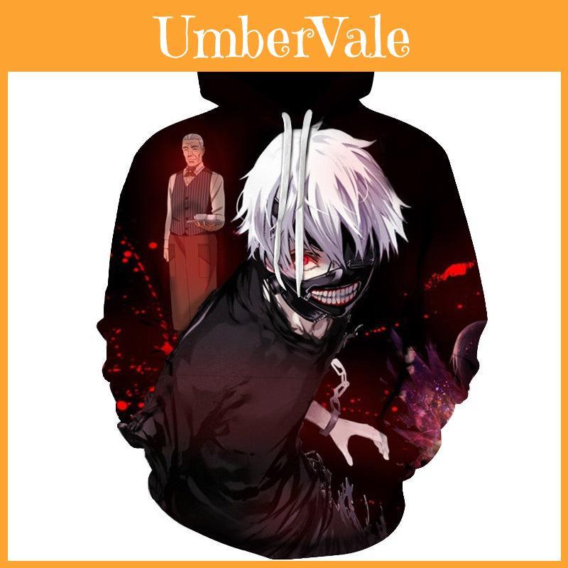 Unisex Brin Sweatshirt Tokyo Ghoul Cosplay Pullover mit Kapuze Hoodie Pullover