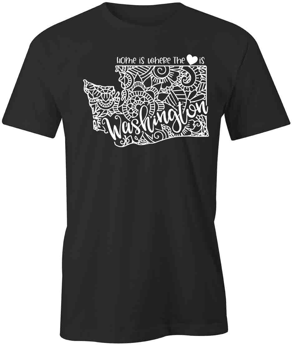Home Is Washington TShirt Tee Printed Graphic T-Shirt Gift CLOTHING S1BSA842 S
