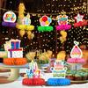 9Pcs DIY Honeycomb Ornaments Holiday Decorations Vibrant Color Easy To Install Colorful Paper Honeycombs Party Supplies