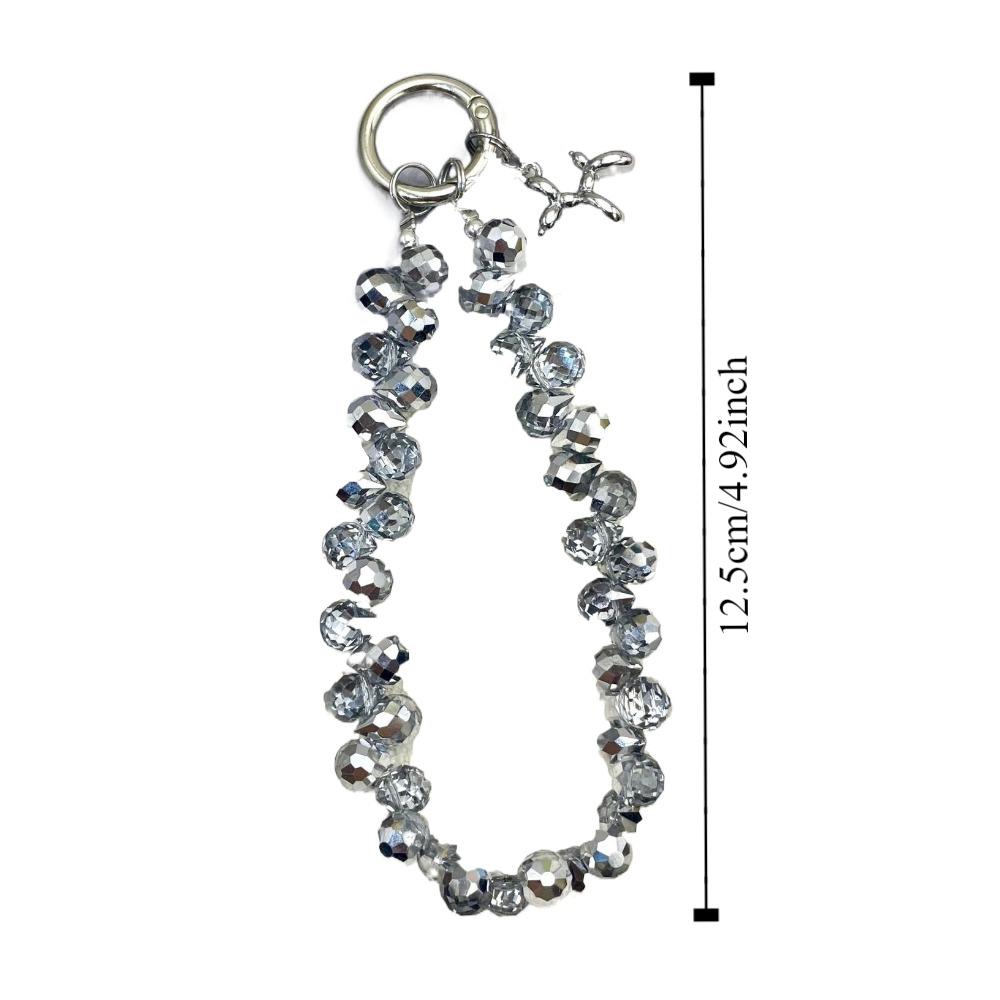 Color Rhinestone Crystal Bead Phone Strap Wrist Chain Mobile Phone Lanyard  Phone Case Accessories