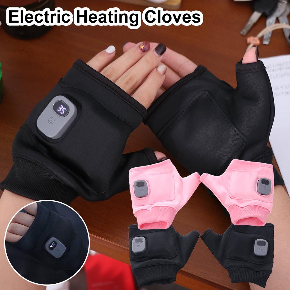 1Pair Thermal Electric Heated Gloves USB Rechargeable Winter Warm Gloves Heating Gloves Women/Men