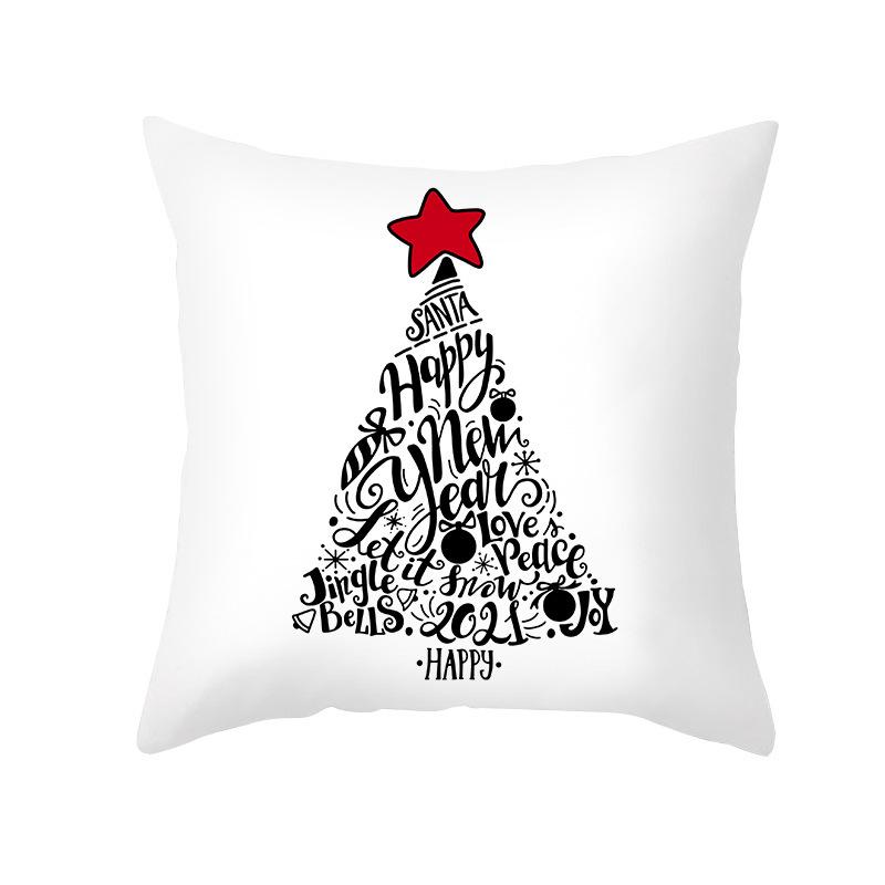 New Christmas Pillowcases Home Office Decoration Printed Linen Cushion Supplies