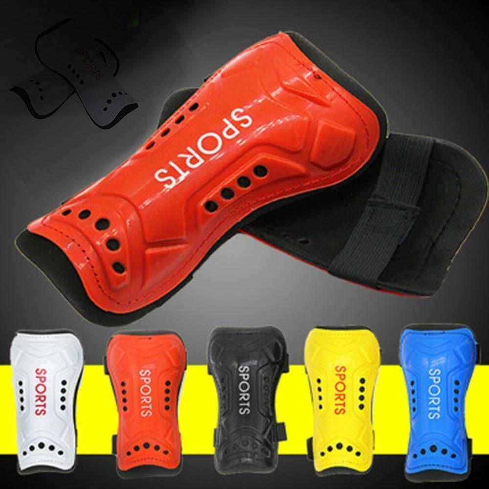 Red Adults Kids Light Soft Foam Protect Football Shin Pads Soccer Shin Guards Adult Knee Support