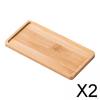 2x Wooden Bathroom Tray Pedestal Stand Soap Dispenser Vanity for