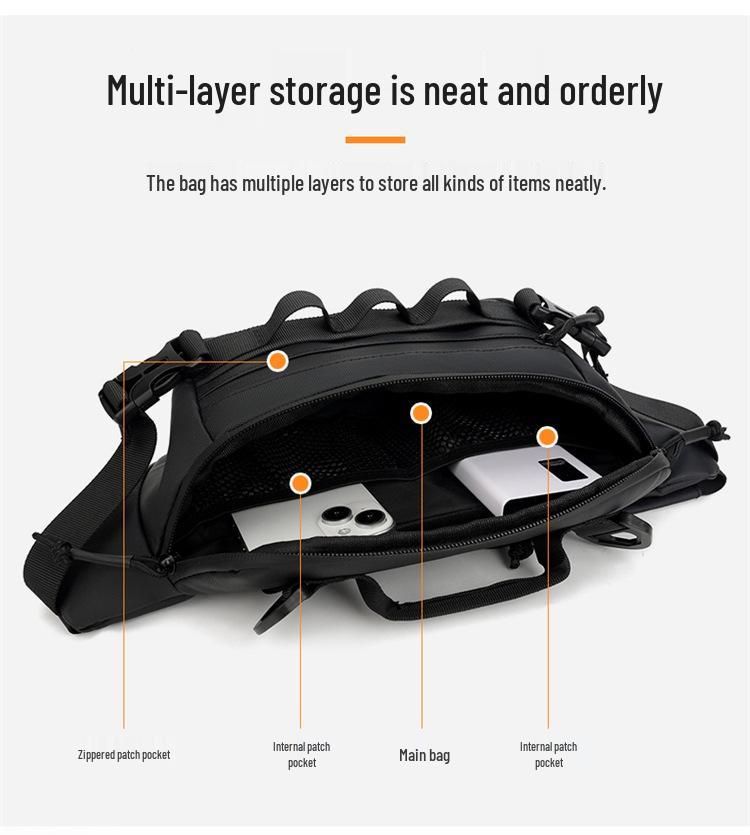 Luya Men's Multifunctional Waterproof Waist Bag for Fishing and Outdoor Travel