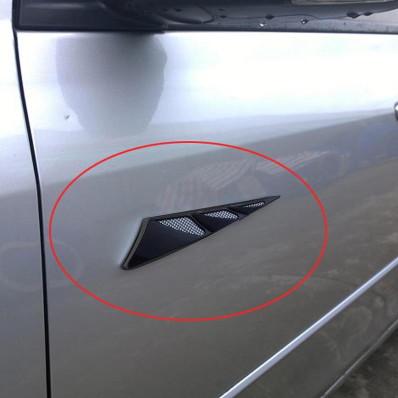Car Door Protector Anti-Collision Patch 2pcs Shark Gill Shape Anti-Scratch Sticker Adhesive Anti Collision Car Corner Bumper