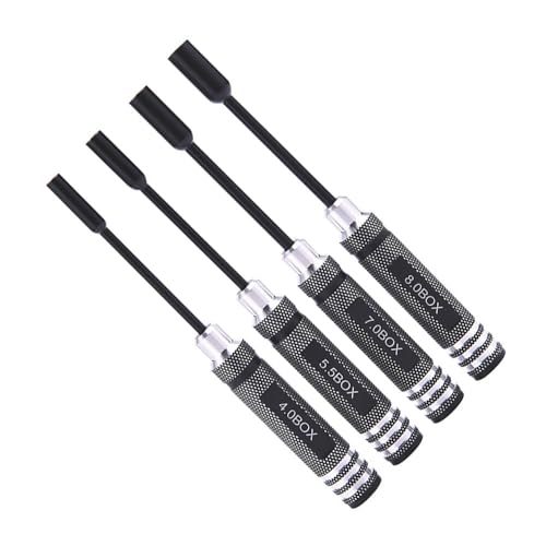 Hex Nut Driver, Hex Driver Wrench, Hex Socket Nut Driver, Precision Nut Driver Set, Hex Socket Nut Driver for Model Airplane Repair (4.0mm, 5.5mm, 7.0