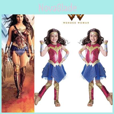 Wonder Woman Cosplay Kostüm für Kinder Halloween und Party Anzug für Mädchen