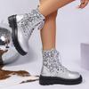 Fall/Winter 2025 New Sequin Girls Versatile Short Women's Boots Martin Boots Women