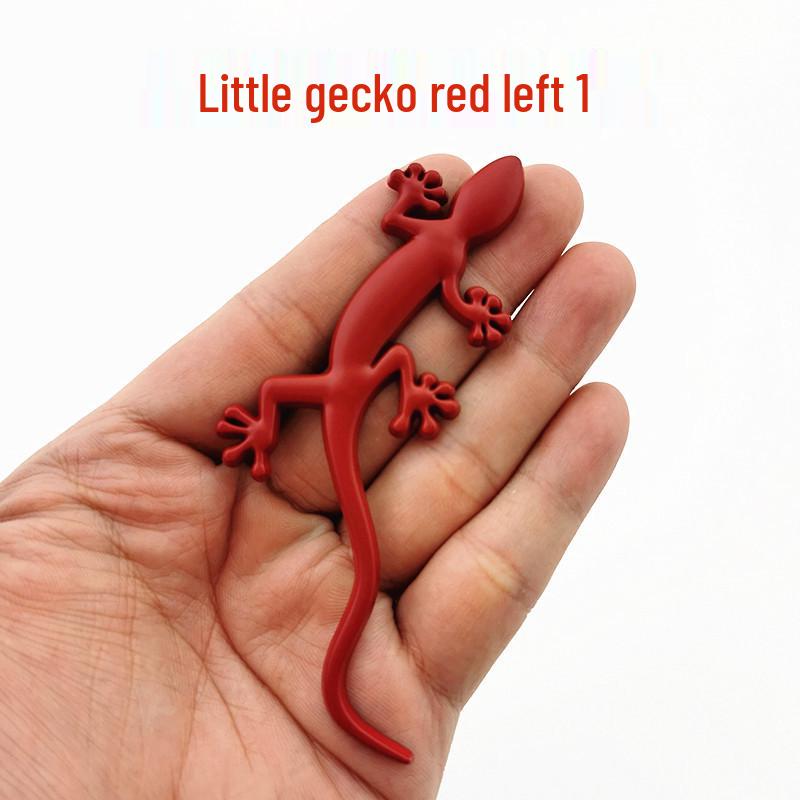 Gecko Car Emblem: Fun Metal Body & Tail Decoration Sticker